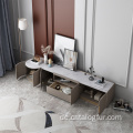 Luxus Runder Couchtisch Sets Wohnzimmer Edelstahl Möbel Marmor Glas Beistelltisch
